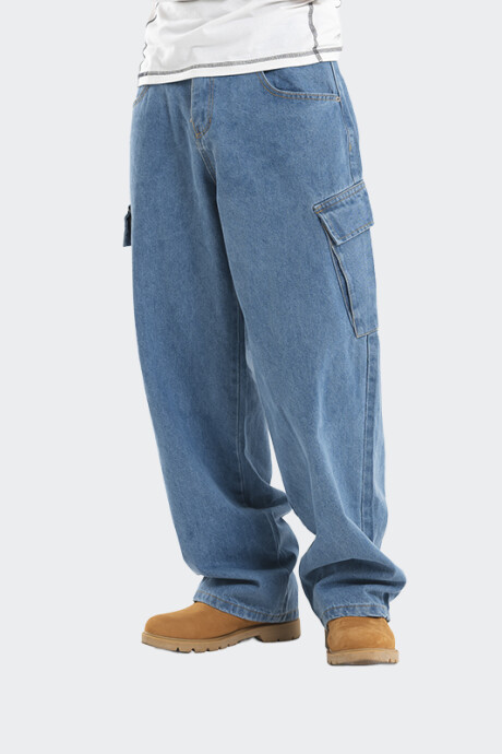 Pantalón Pulau Denim Cargo Azul