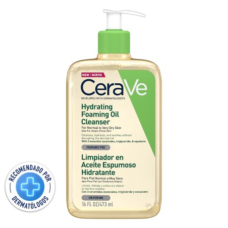 LIMPIADOR ESPUMOSO ACEITE CERAVE 473 ML LIMPIADOR ESPUMOSO ACEITE CERAVE 473 ML