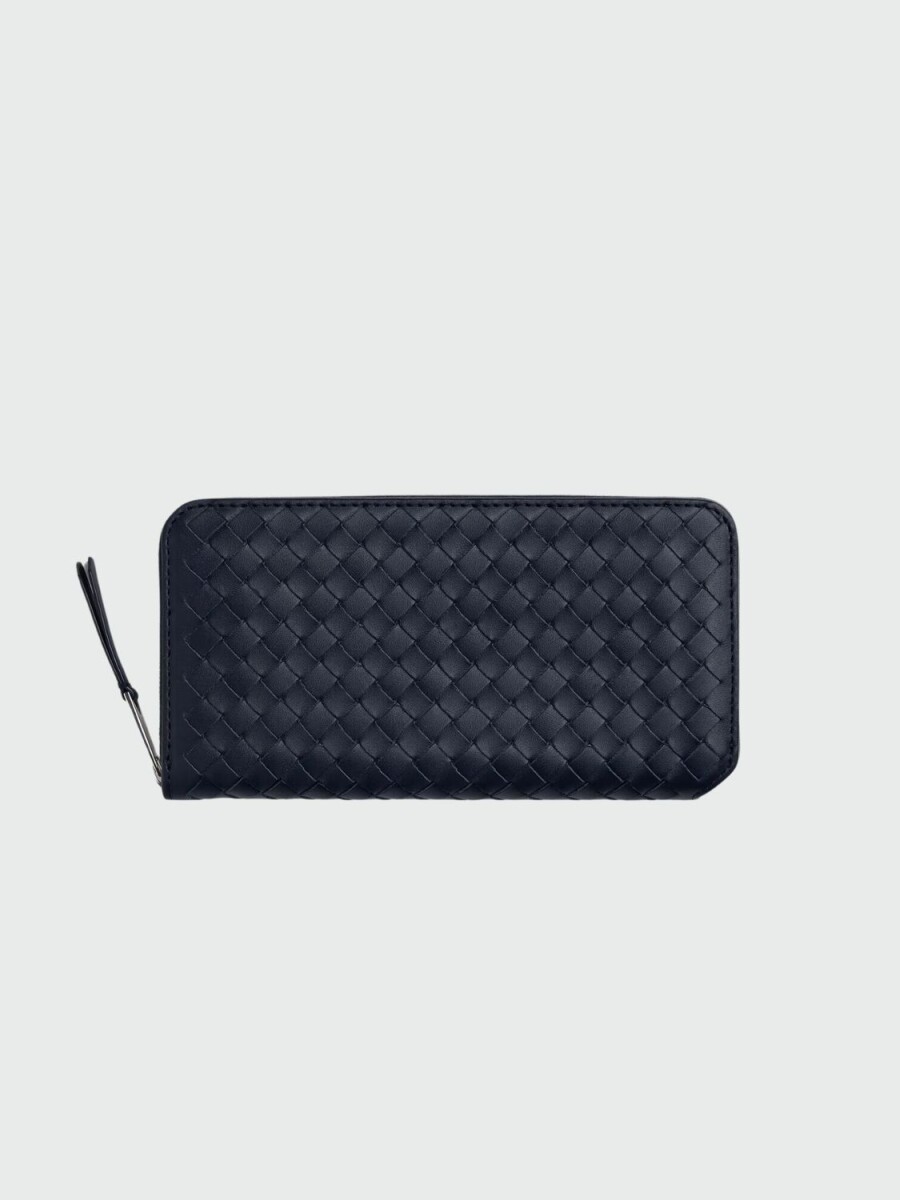 Billetera Continental de cuero Bottega Veneta, Intrecciato - Azul 