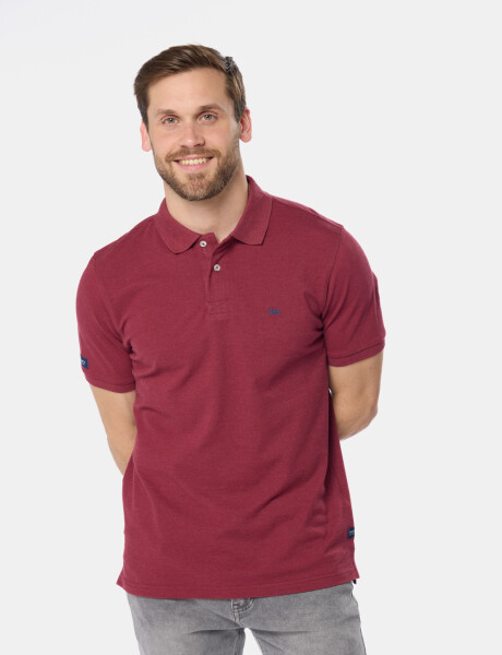 REMERA POLO LISA PIQUÉ Bordo Melange