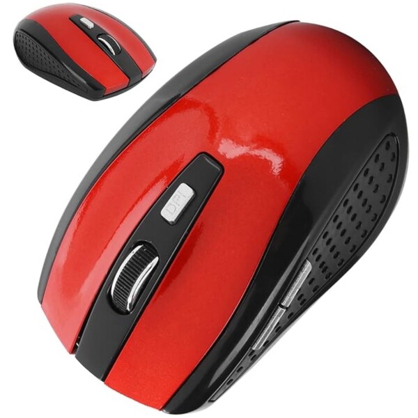 Mouse Inalambrico Goldtech Dpi Usb Ergonomico Portatil Atrix Variante Color Rojo