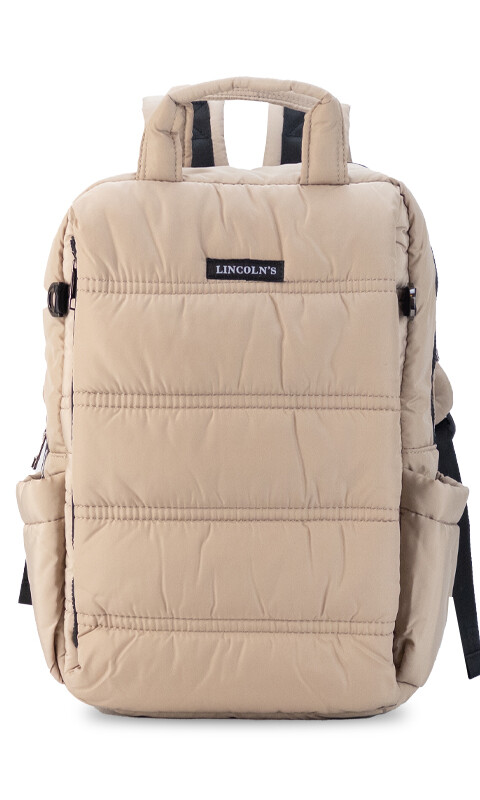 MOCHILA CAPITONEADA PETERSBURGO CREMA