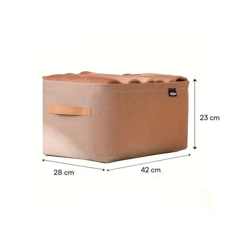Caja de almacenamiento organizador de ropa 42cm Marrón