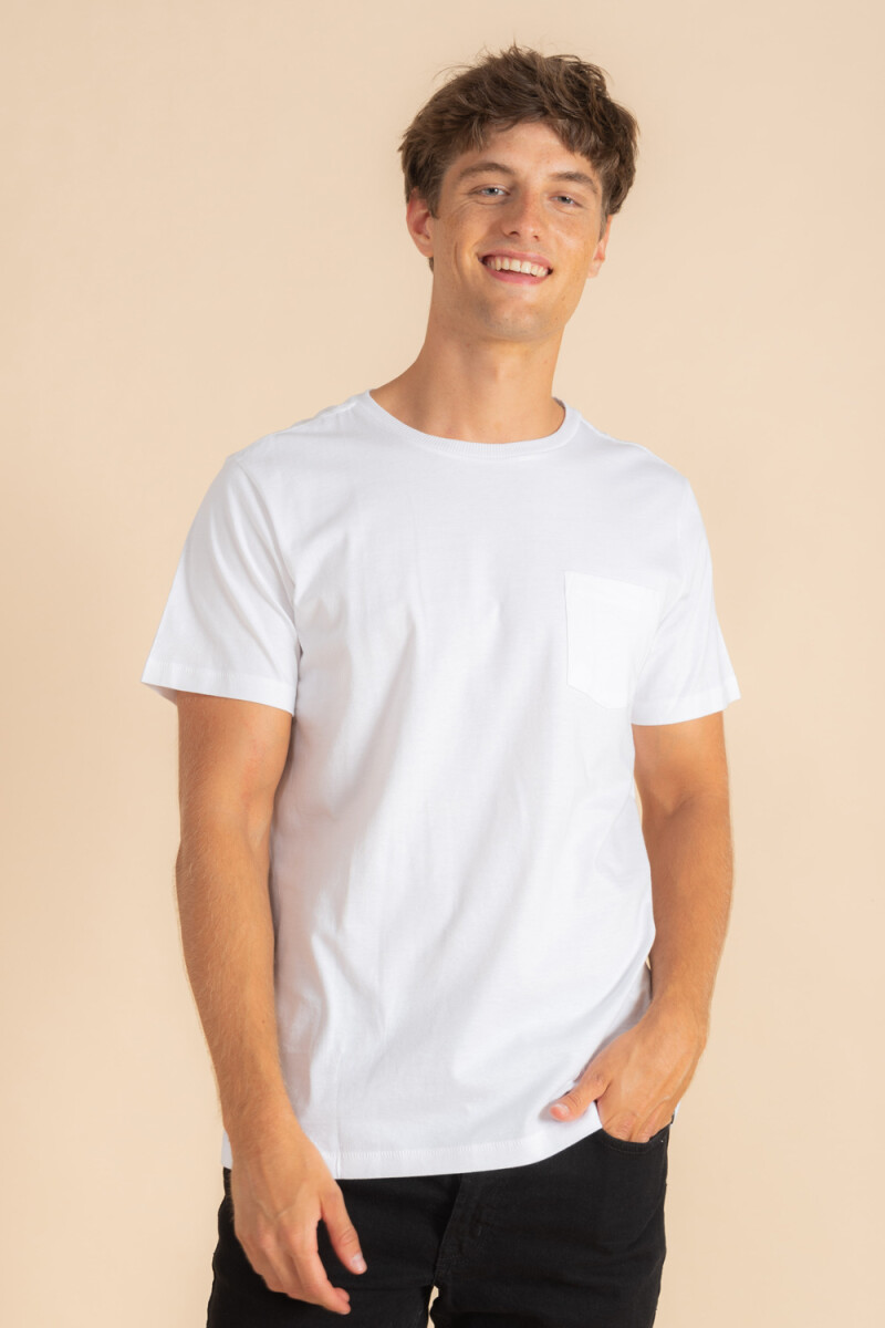 Camiseta con bolsillo - Blanco 