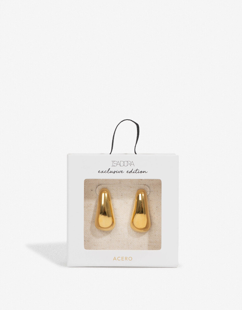 Aros Colgantes Cortos Metal Aros Cortos Acero Bold - Dorado