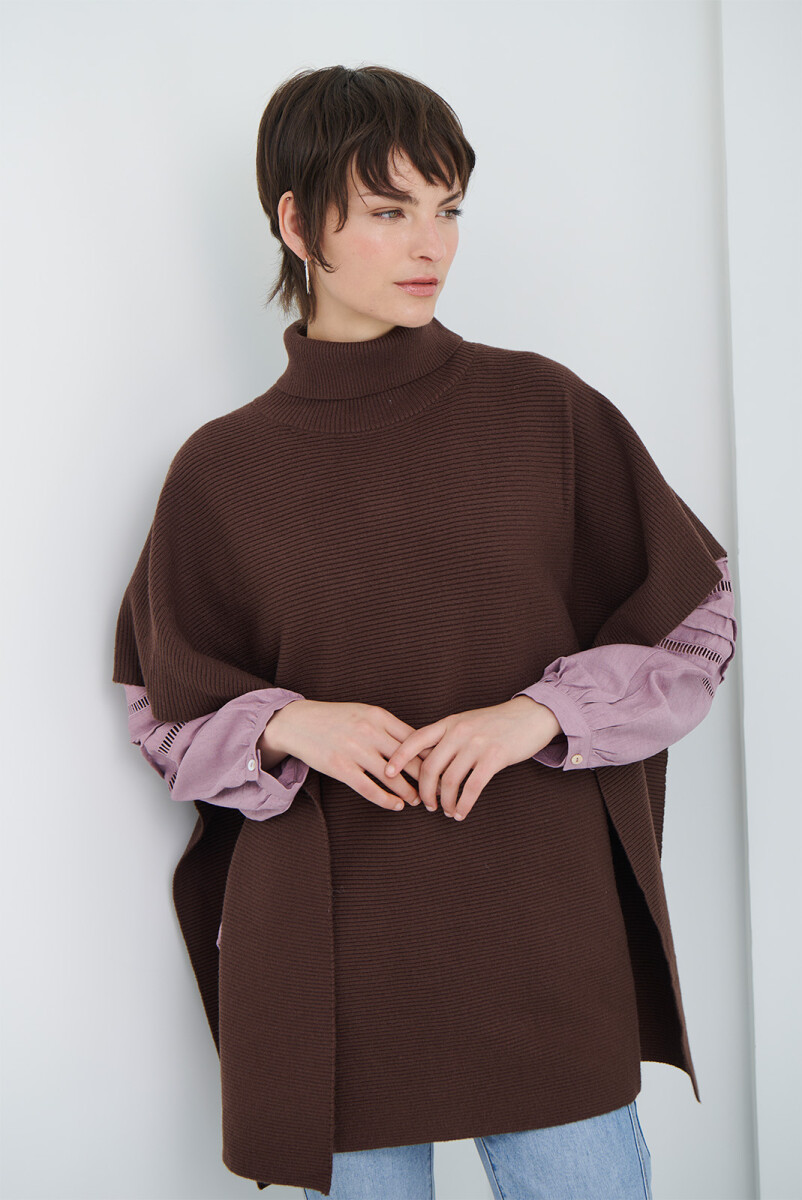 PONCHO ROMPEVIENTO - MARRON 