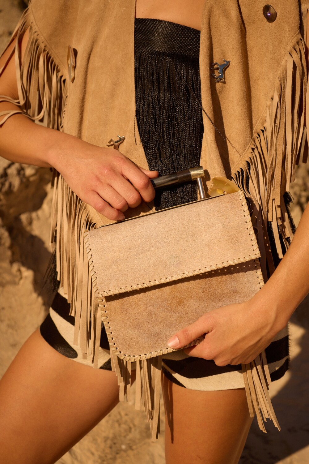 The Mini Box Handbag Lonja / Negro