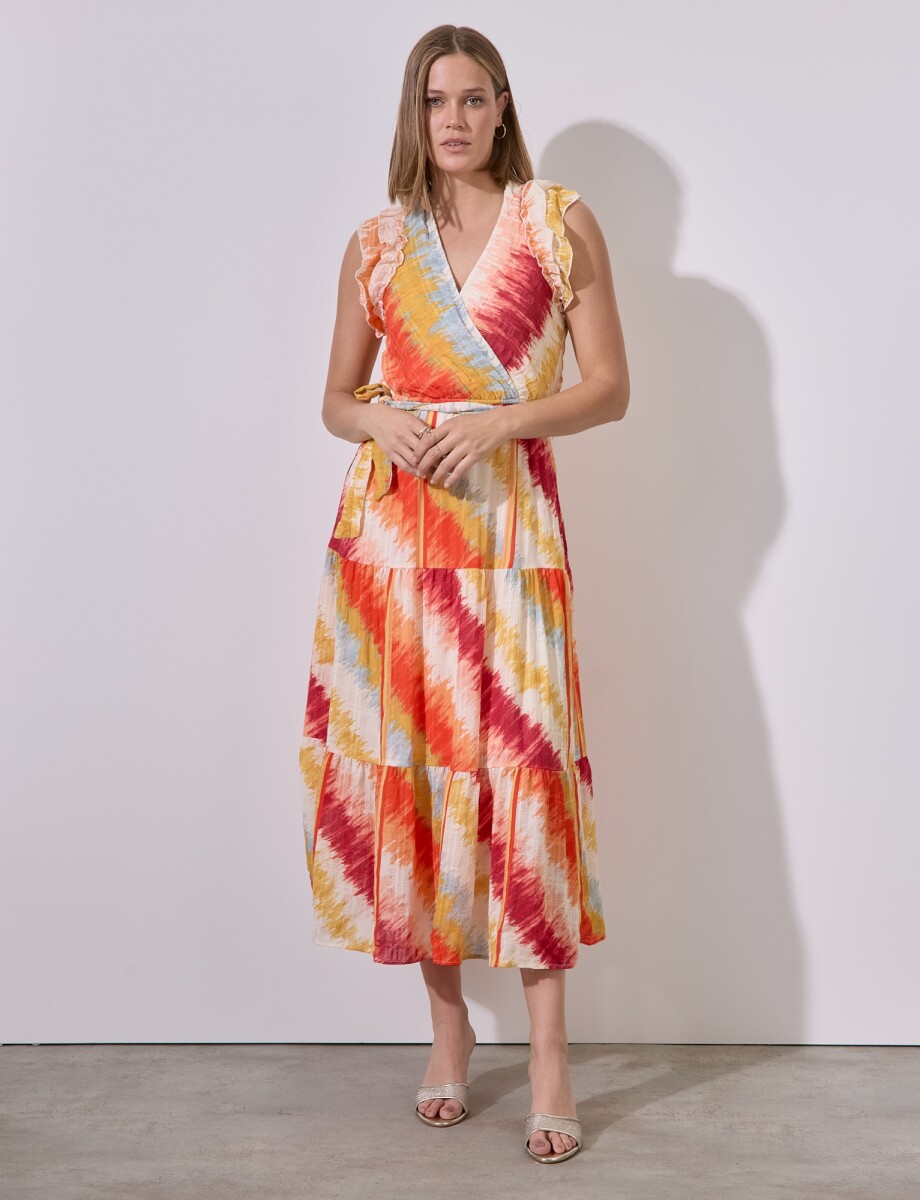 Vestido Sunset - Multi/anaranjado 