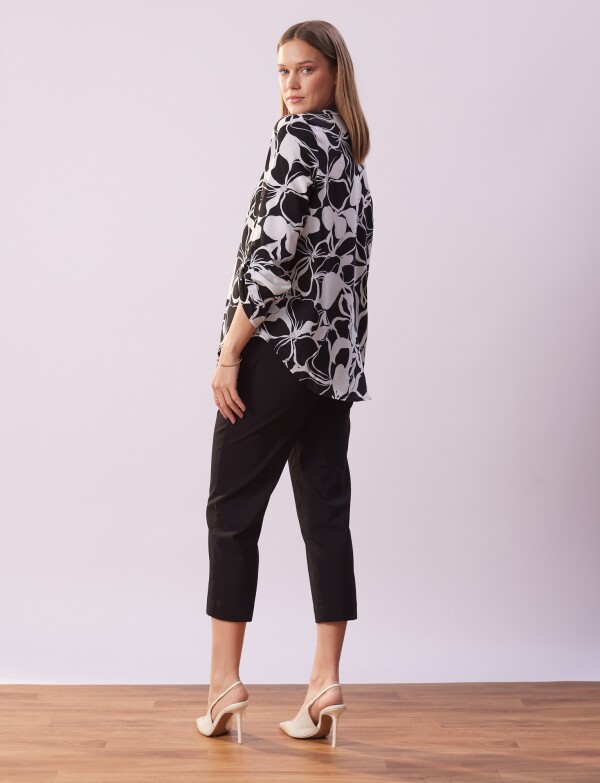 Blusa Printed NEGRO/BLANCO