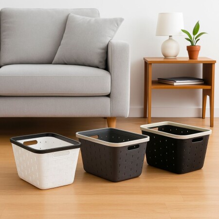 CESTO CANASTO ORGANIZADOR 27X18X14CM CESTO CANASTO ORGANIZADOR 27X18X14CM