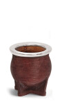 MATE DE CERÁMICA CHICO DELTA QUEBRADO CHOCOLATE