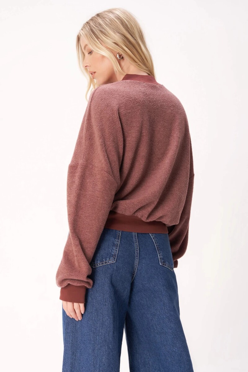 DOVER MOCKNECK FLEECE SWEATSHI Bordo