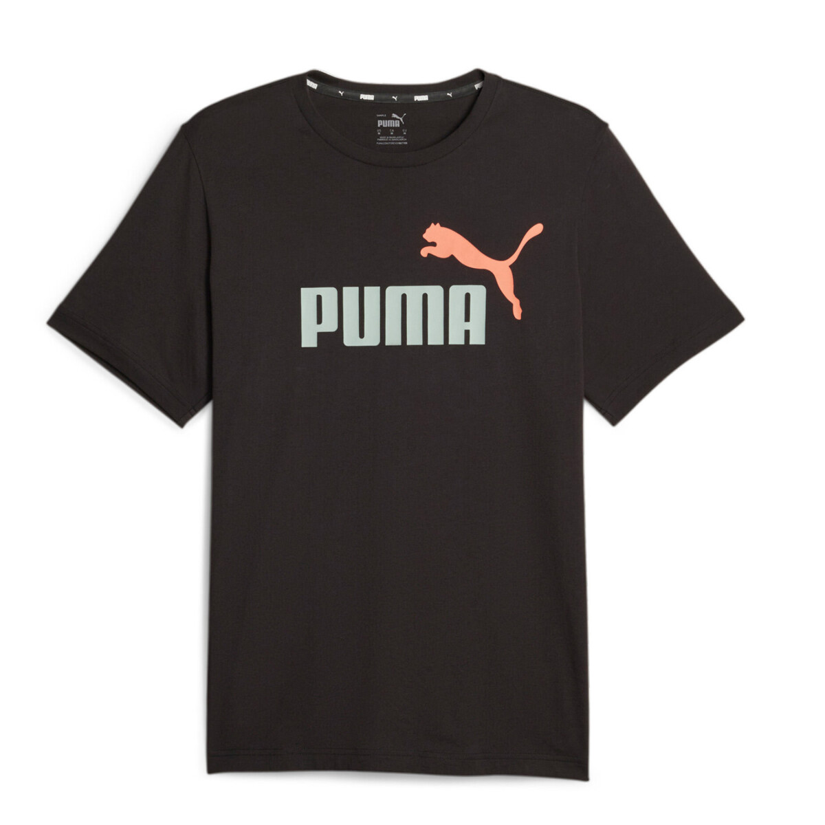 Remera 2 Col Logo Puma - Negro 