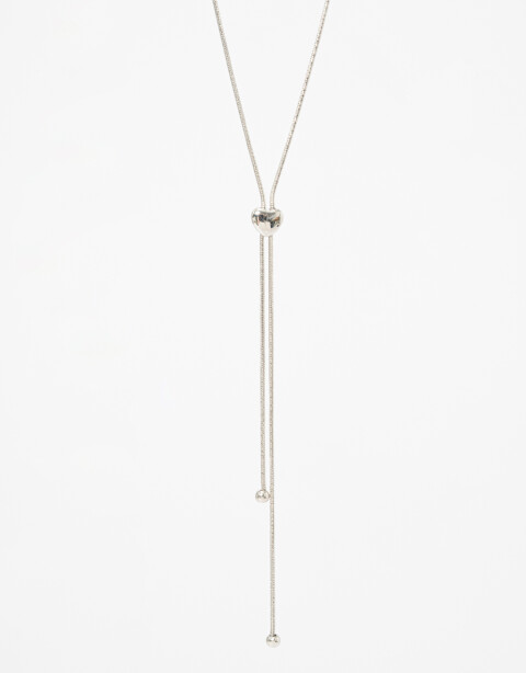 Cadena Corta con Dije Metal Collar Con Dije Corazón. - Plateado Rodio