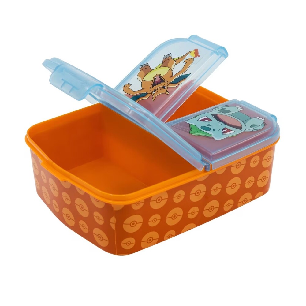 Lunchera Pokémon con 3 Compartimentos - Stor BAZAR PLASTICO LUNCHERA MULTICOMPART POKEMON 8020 -