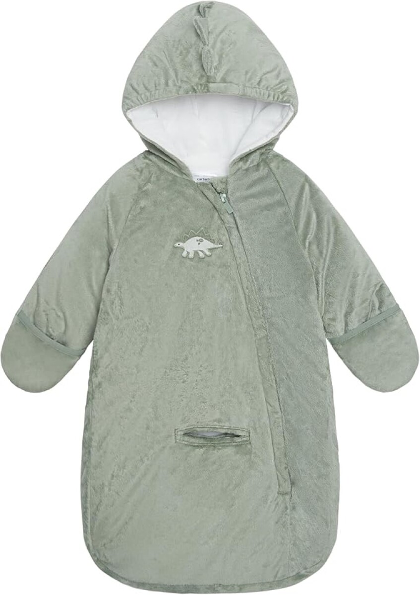 Sobre cobertor, dinosaurio, verde oliva 