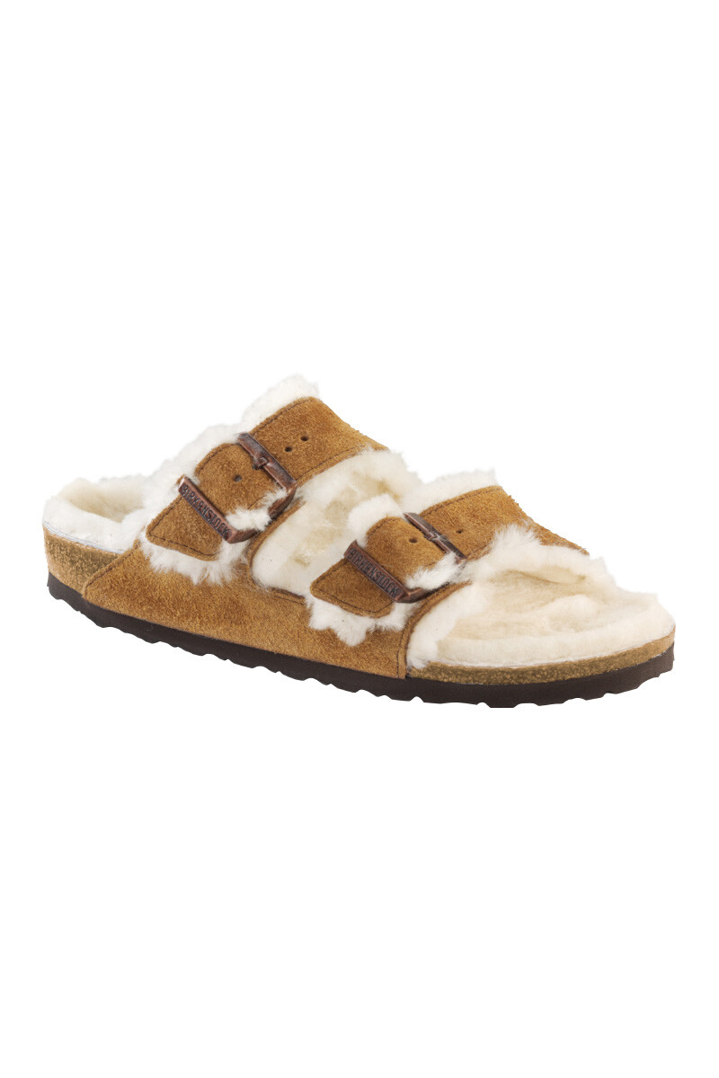 Sandalia Arizona Shearling - Suede Leather - Regular Shearling Mink