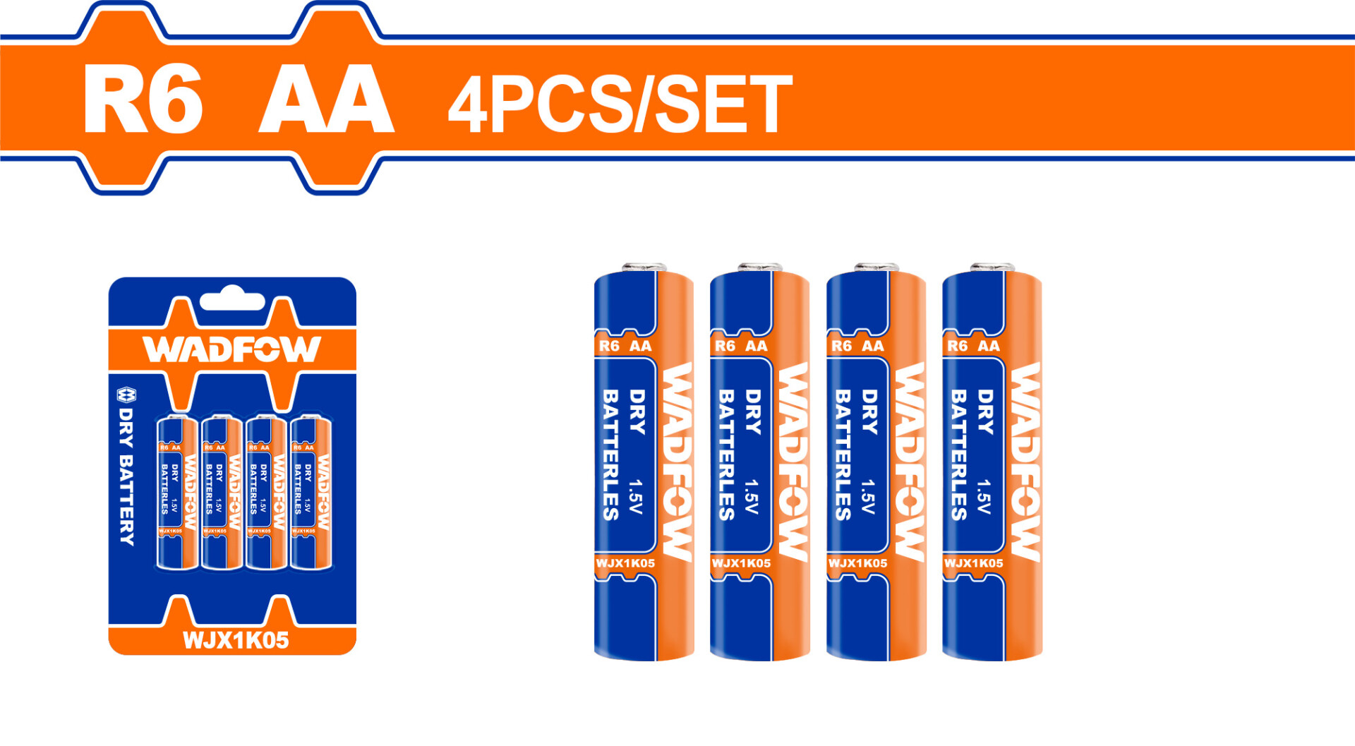 PACK X 4 PILAS AA WADFOW WJX1K05 