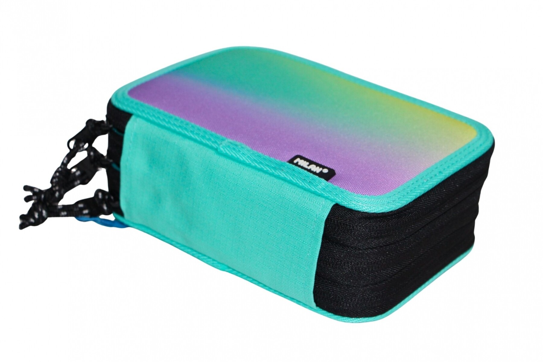 CARTUCHERA MILAN 3 PISOS COMPLETA DE UTILES SUNSET CELESTE 