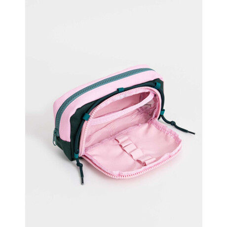 Cartuchera De Canvas Estampada Con Divisiones Verde Oscuro