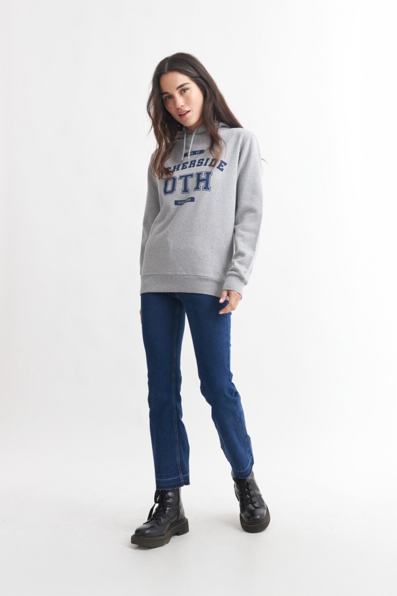 Hoodie estampado - UNISEX GRIS MELANGE