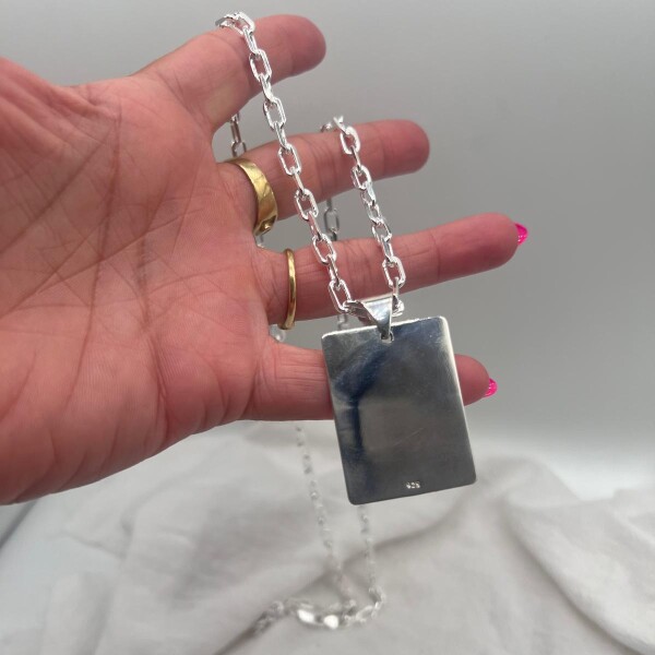 Conjunto medalla y cadena plata Conjunto medalla y cadena plata