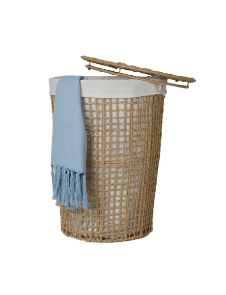 CESTO C/TAPA FUNDA D42X55CM TEJIDO CORDON NATURAL CESTO C/TAPA FUNDA D42X55CM TEJIDO CORDON NATURAL
