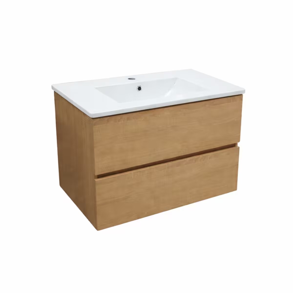 Mueble De Baño Suspendido Oak 60 Cm Con Bacha De Loza 