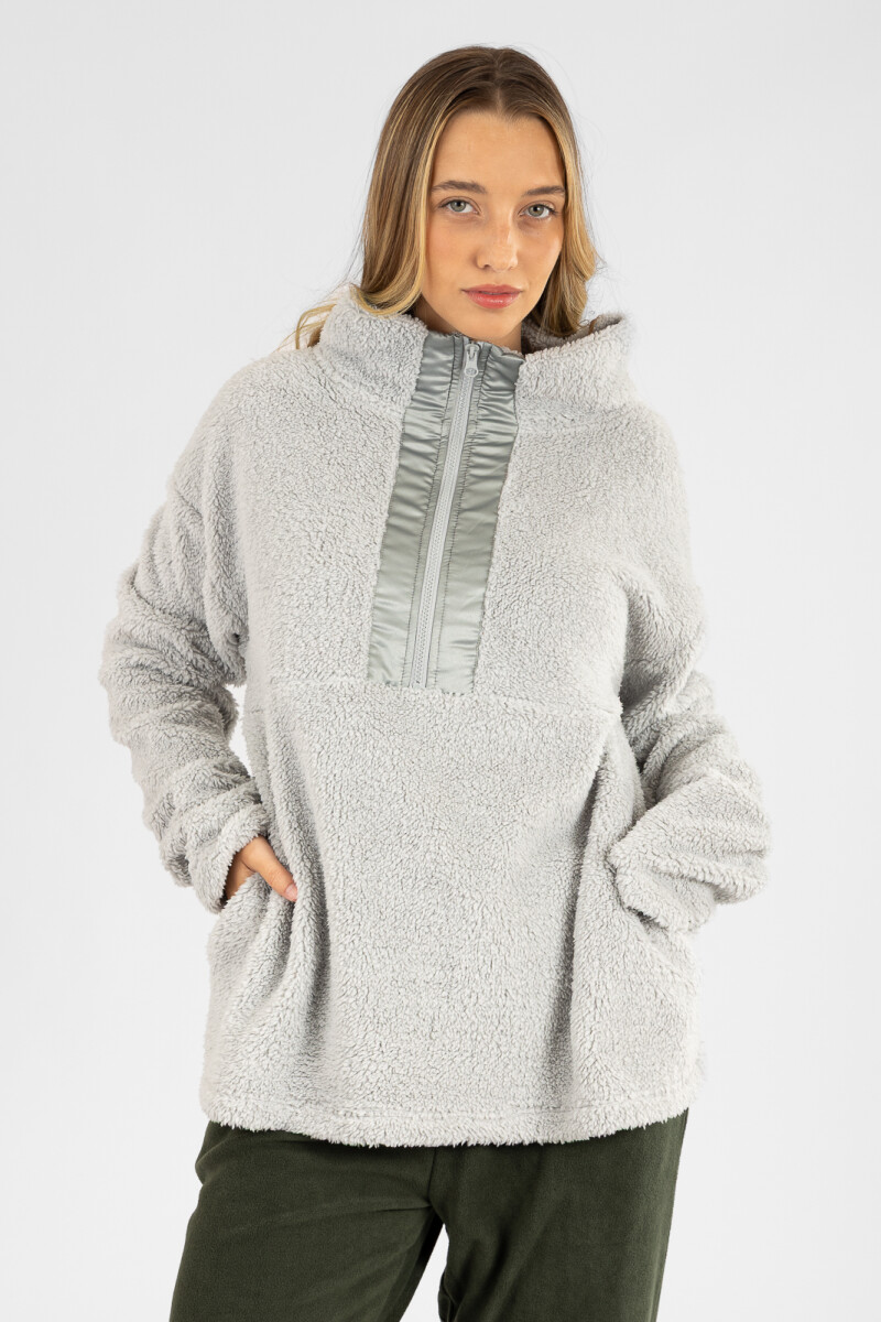 Sweater sherpa - Gris 