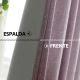 Cortina 2 Paños 140 X 220 Cm Textura Lino Blackout Violeta