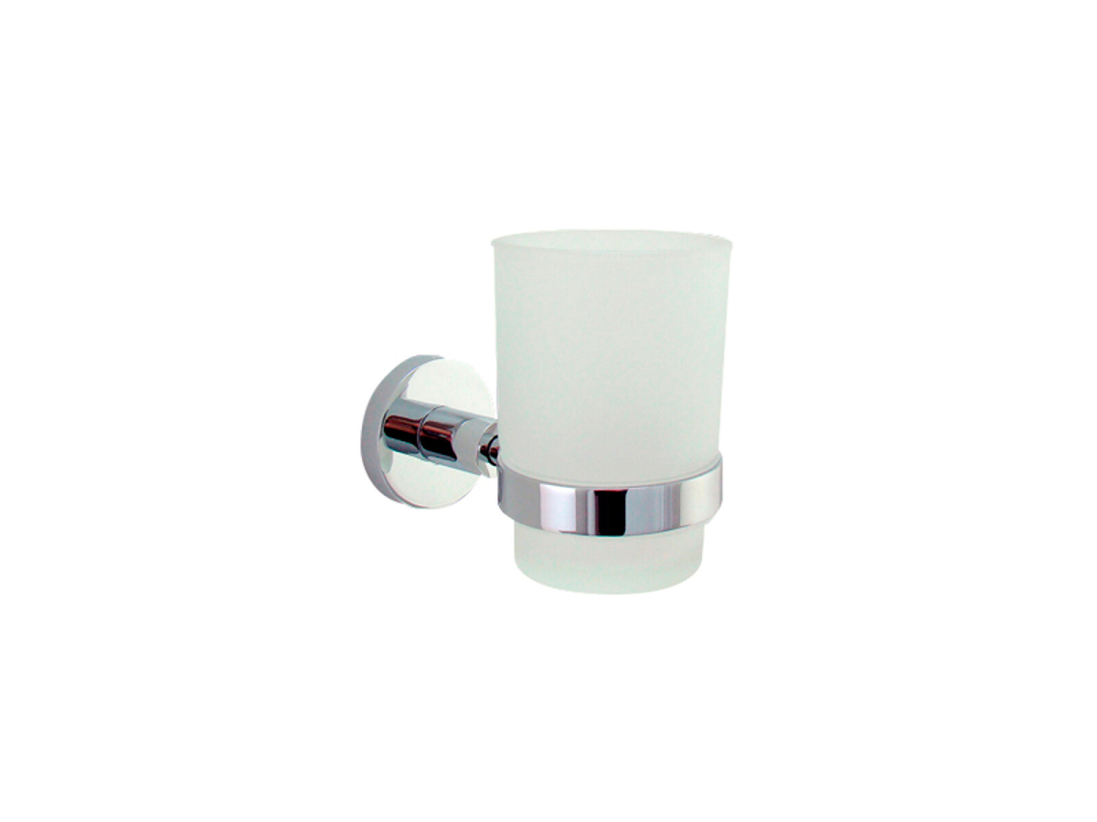 Porta Vaso Vidrio Y Metal Linea Roma Color Cromo Brillante 