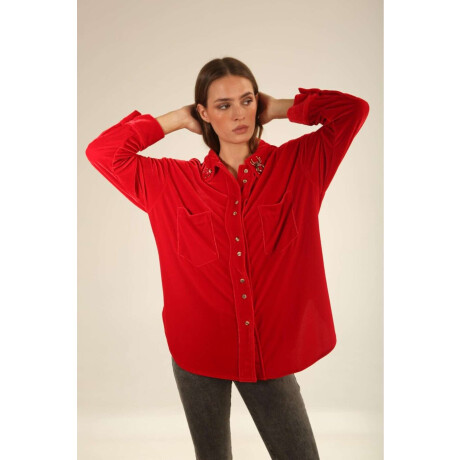 Camisa Bimba Velvet Rojo