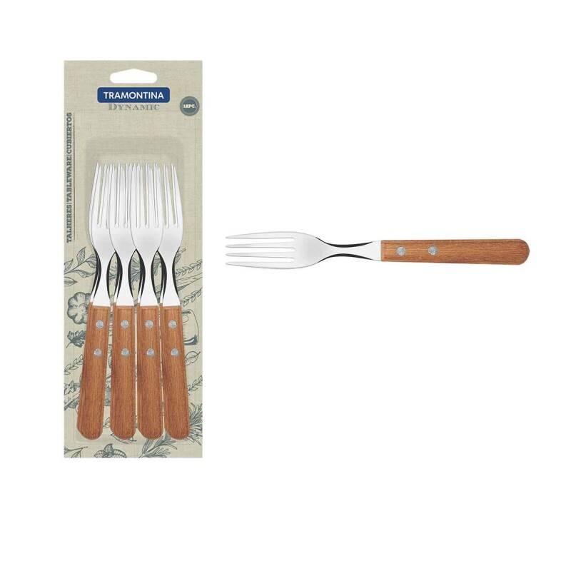 Juego Tenedor Tramontina Madera 12Pzas JUEGO TENEDOR TRAMONTINA MADERA 12PZAS