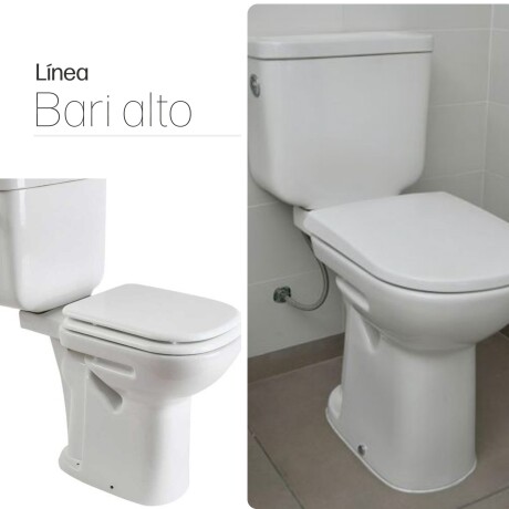 INODORO CON MOCHILA Y TAPA PARA MOVILIDAD REDUCIDA BARI BLANCO