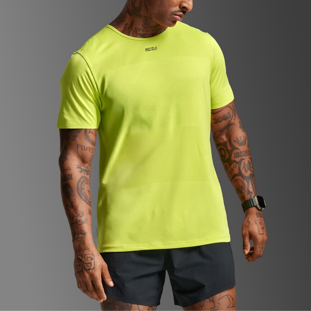 Polo Running Light Speed Tech Tee Hombre Volt/black Reflective