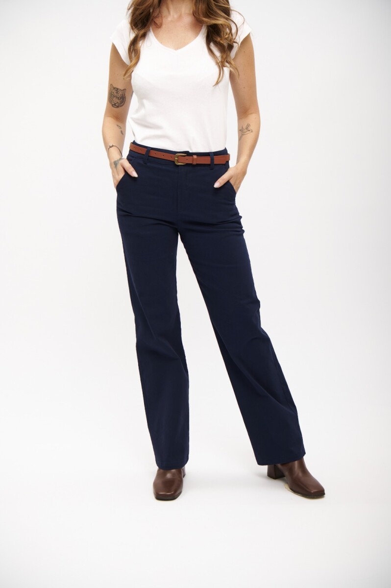 PANTALON WIDE ACTIVE - AZUL OSCURO 