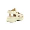 Country Sandalia Mujer Tira Ancha Con Velkro Y Pulsera Blanco