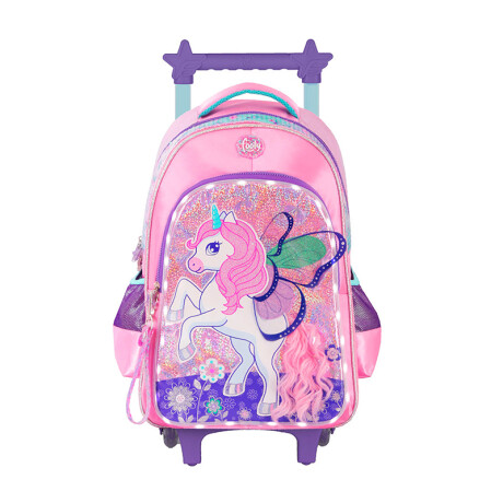 Mochila Unicornio Footy Con Alas De Carrito Rosa