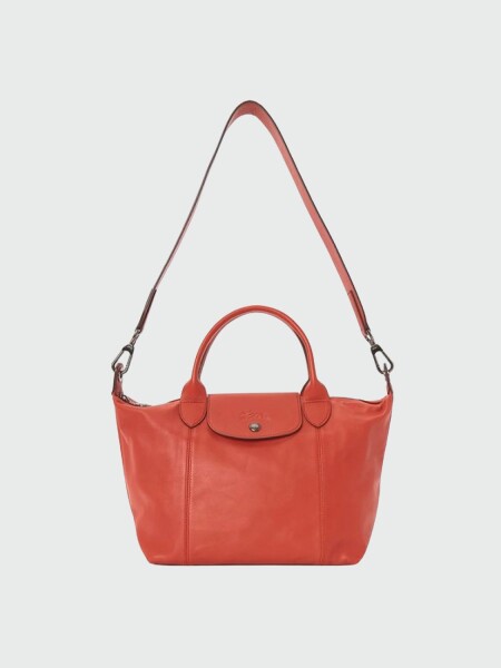 Longchamp -Cartera de cuero plegable, Le pliage cuir Naranja