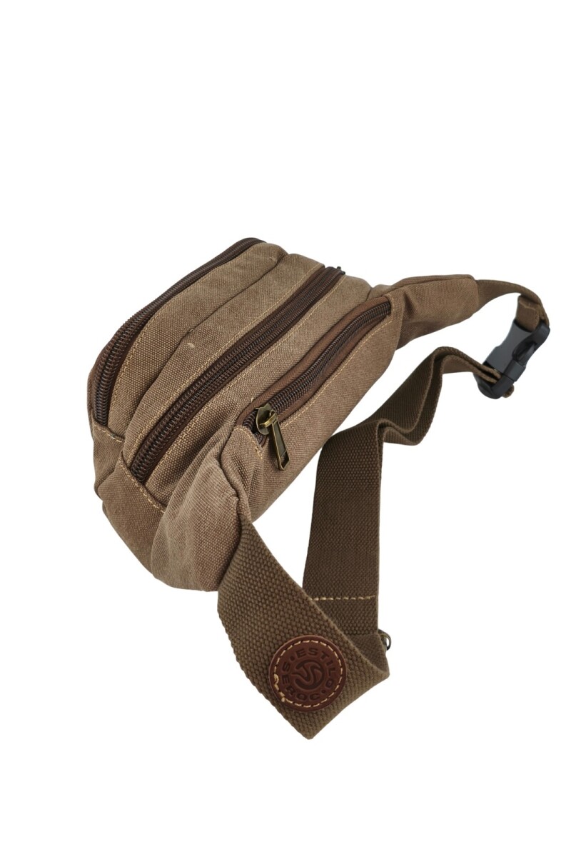Riñonera de lona clásica Marrón