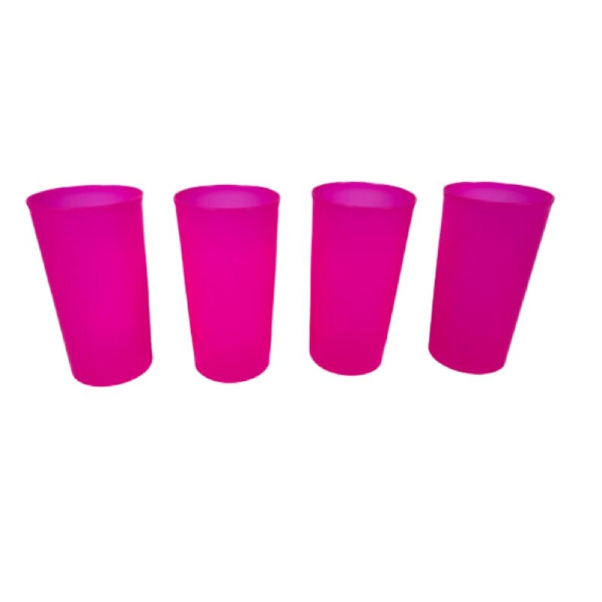 Vaso Plastico Neón x4 - Fucsia 