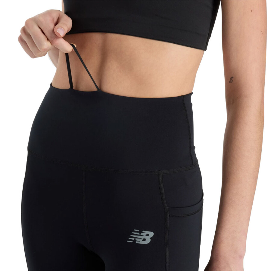 Calza de Mujer New Balance Sport Pocket High Rise Negro