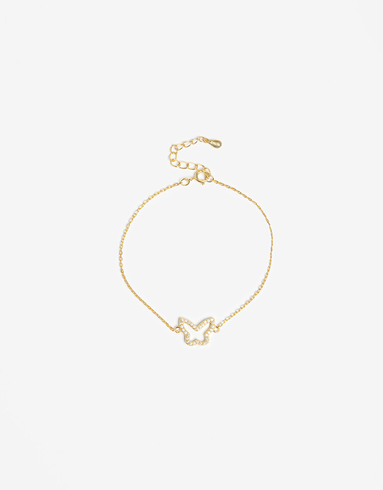 Pulseras Flexibles Strass Pulsera Flexible Plata 925 - Dorado