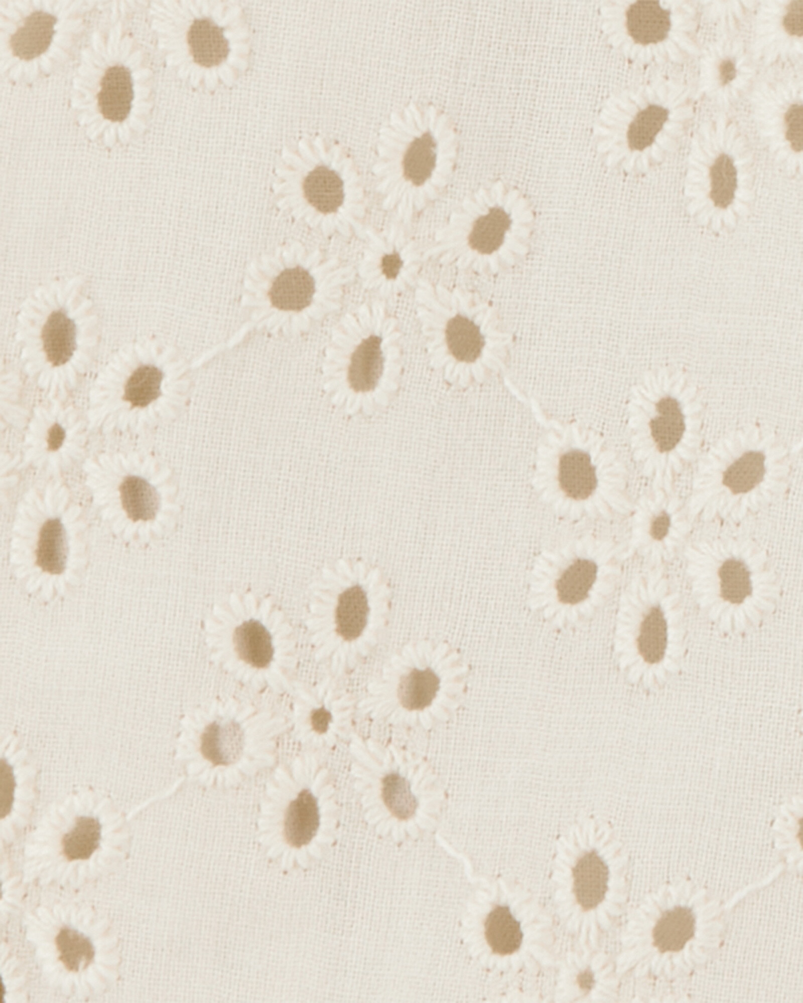 Vestido de algodón, con ojales, marfil Vestido de algodón, con ojales, marfil