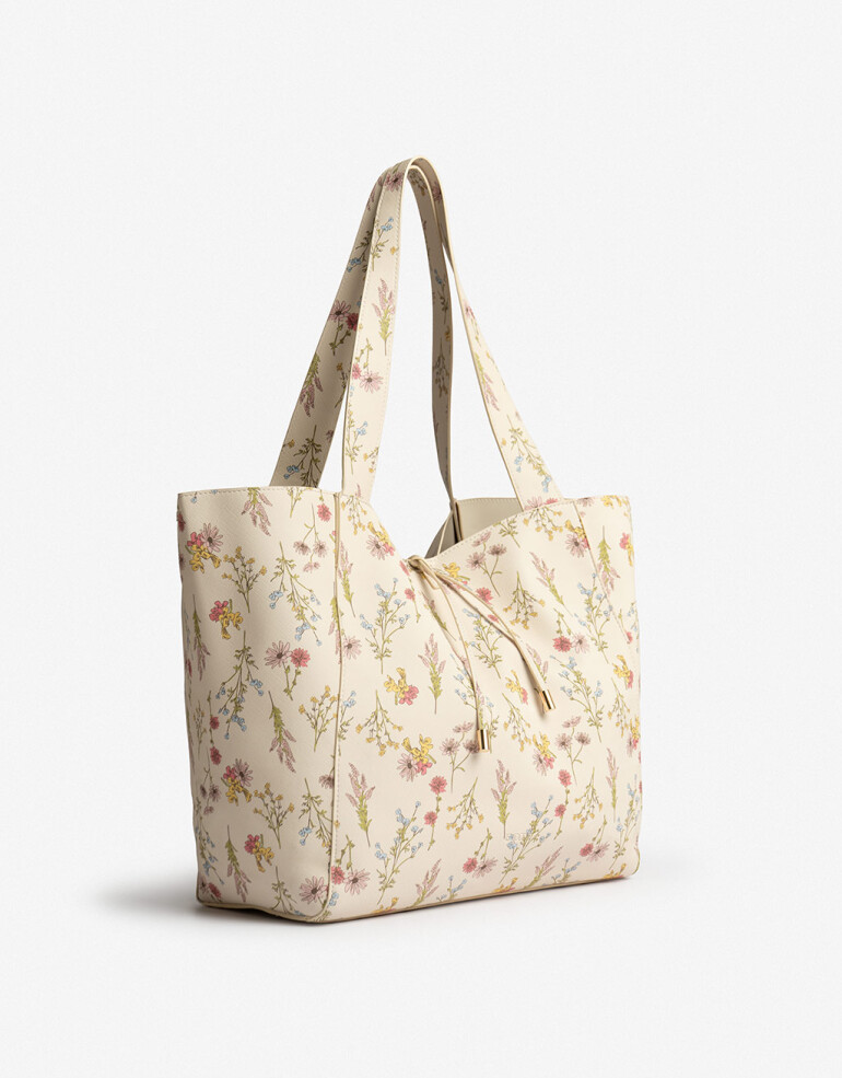 Shopper Basicos Shopper Con Bolso Flores - Estampado Flores