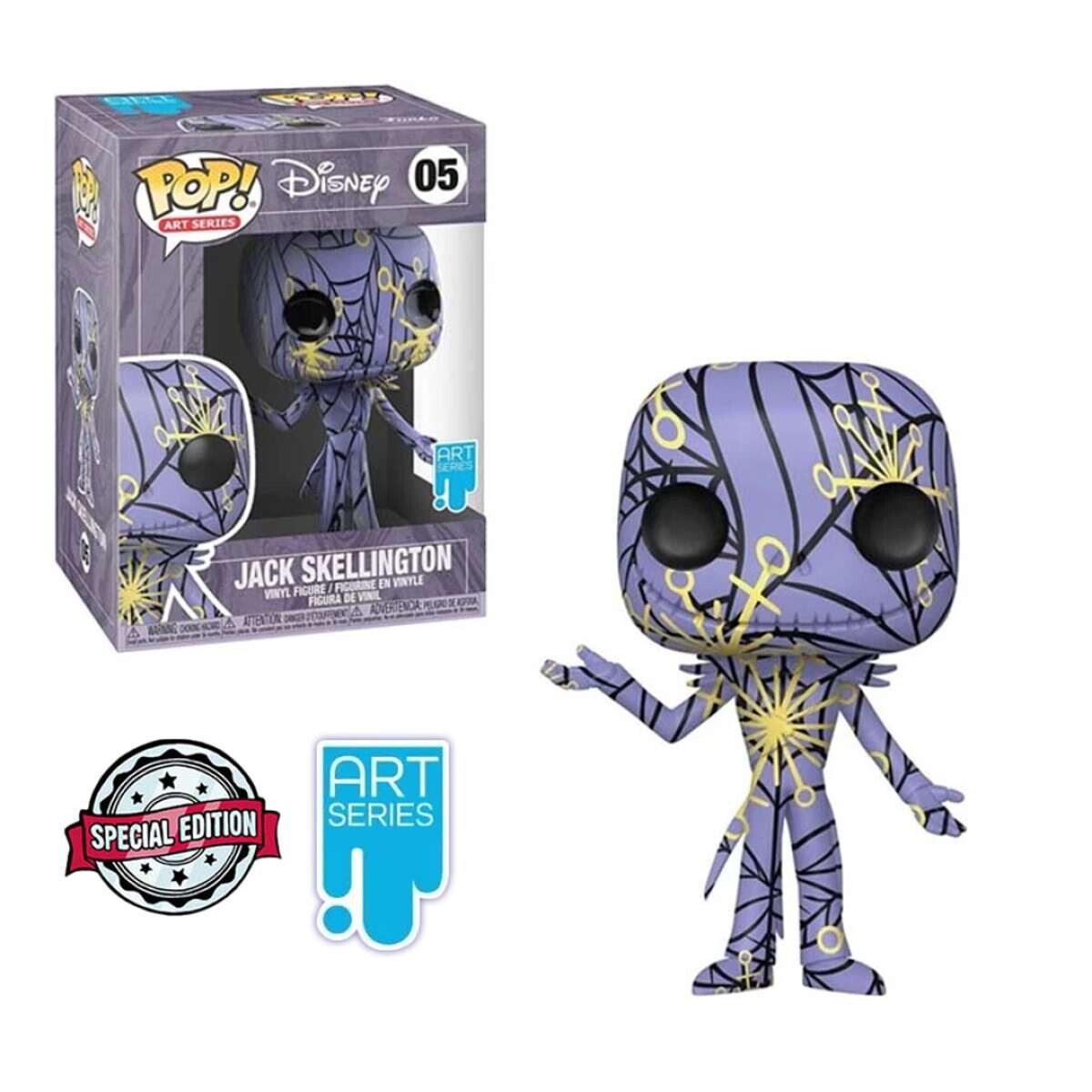 Jack Skellington Nightmare Before Christmas Art [Exclusivo] + Protector Acrílico Oficial - Series 05 