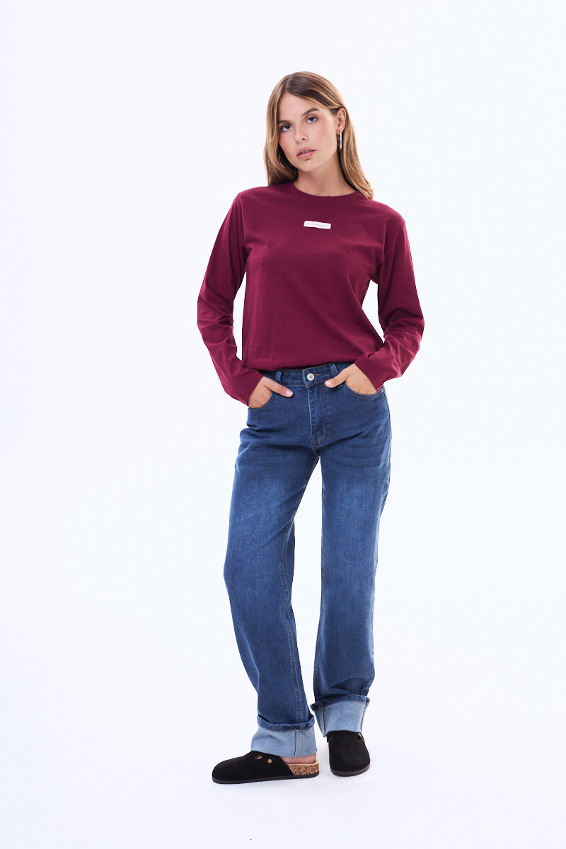 Remera manga larga Freya Bordeaux