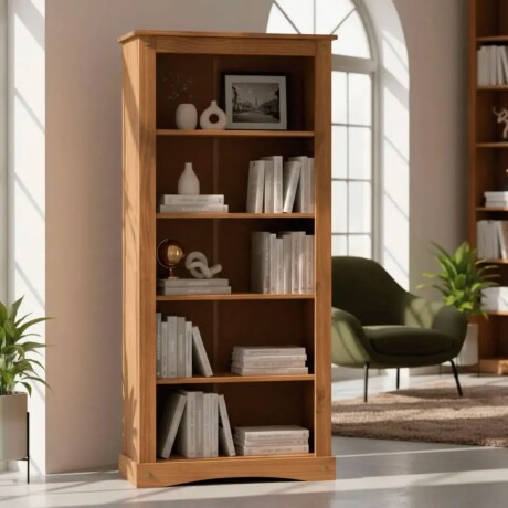Estantería Biblioteca Lumax 5 Niveles 180x80x38 cm madera maciza Estantería Biblioteca Lumax 5 Niveles 180x80x38 cm madera maciza