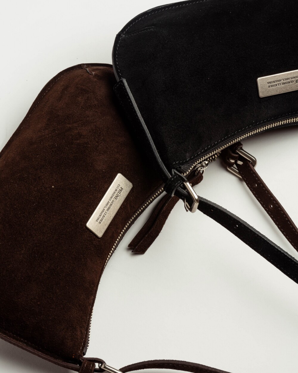 Cartera Al Hombro Mia Gamuza Marron