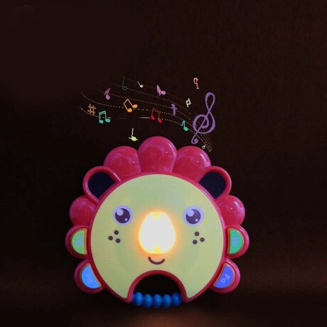 Piano Pandereta Musical Luz Sonidos para Bebés Huanger Naranja